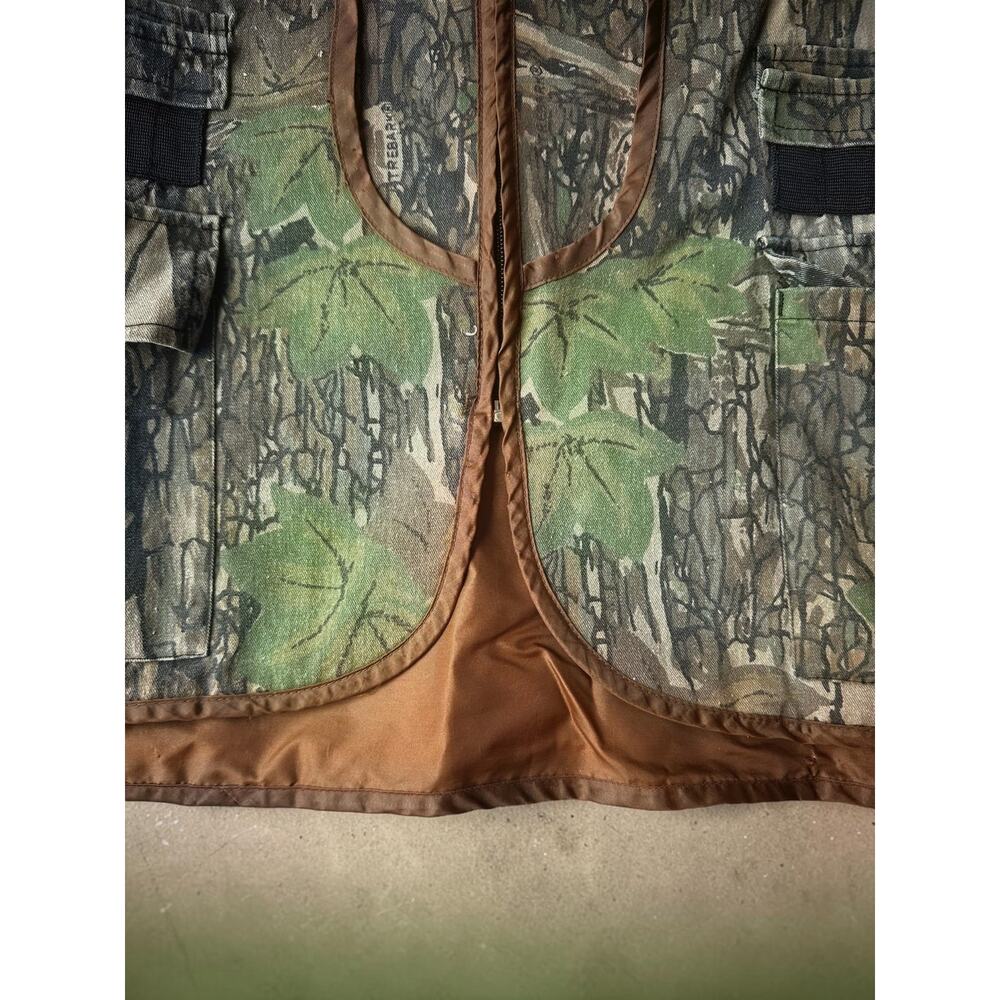 Vintage 80s 90s Winchester Trebark Camo Hunting Vest Bird Game Pouch 24" P2P